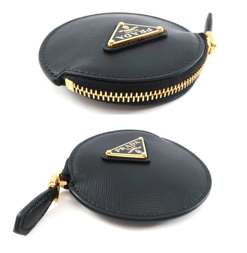 未使用 プラダ 現行モデル サフィアーノ トライアングル コインケース