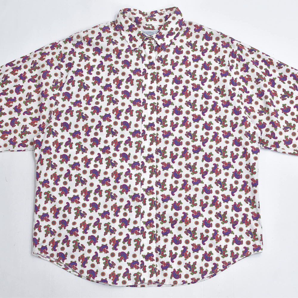 90s HASTING & SMITH レトロデザイン ペイズリー柄 総柄 90s HASTING & SMITH レトロデザイン ペイズリー柄 総柄
