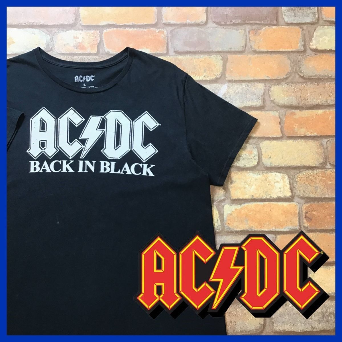 ME10-346☆雰囲気抜群☆名盤☆【AC/DC】BACK IN BLACK 発泡プリント