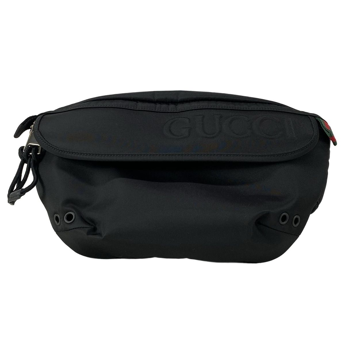 GUCCI グッチ ウエストポーチ - 804262 黒 シェリーライン|エンボスロゴ|ウエストバッグ|ベルトバッグ