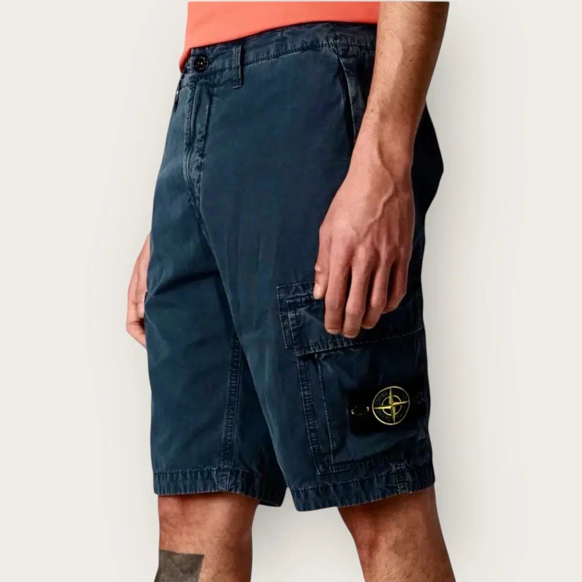 32 STONE ISLAND ストーンアイランド ガーメントダイング バミューダ カーゴハーフパンツ