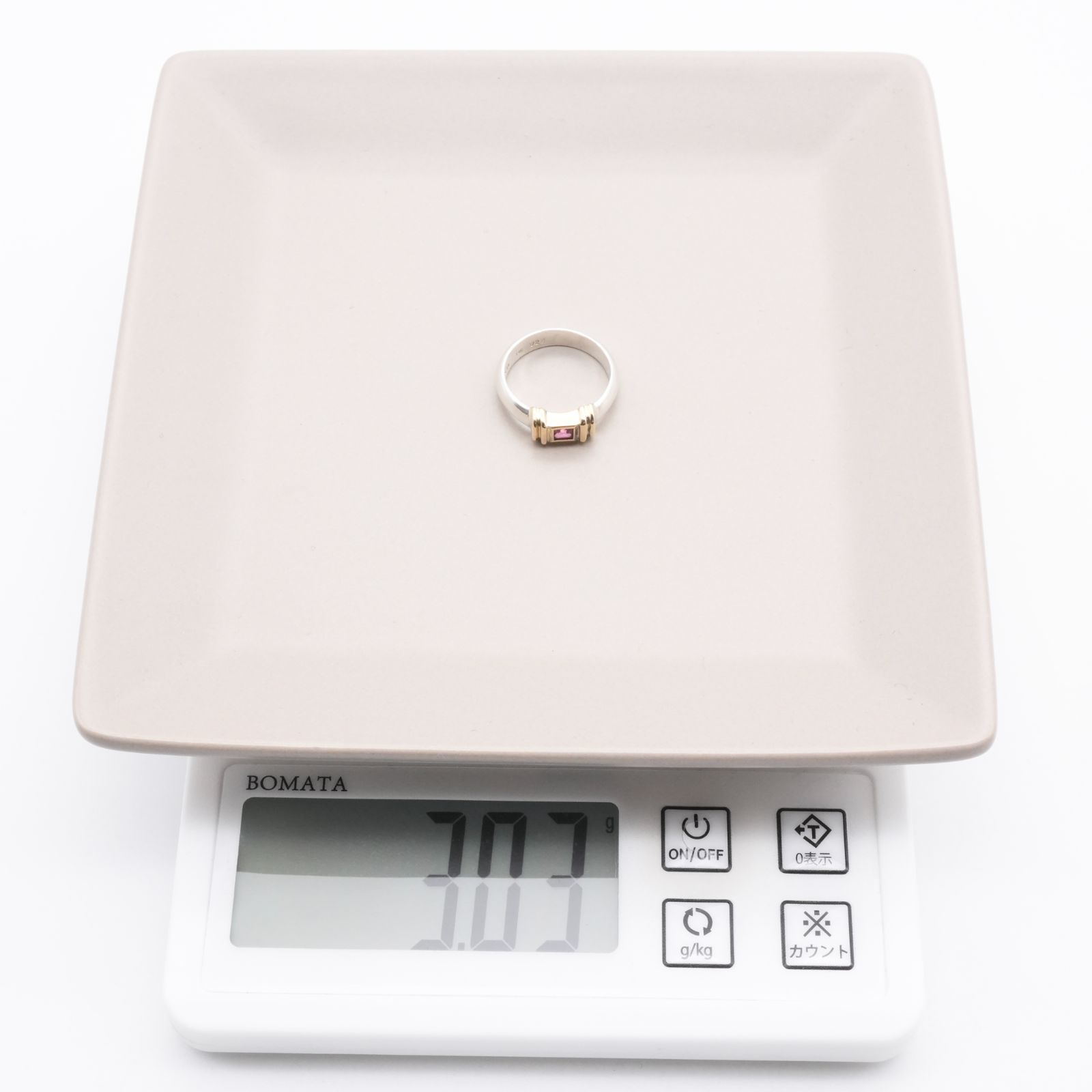 極美品7.5号 ヴィンテージ ティファニー ルビー コンビ リング/25-368  