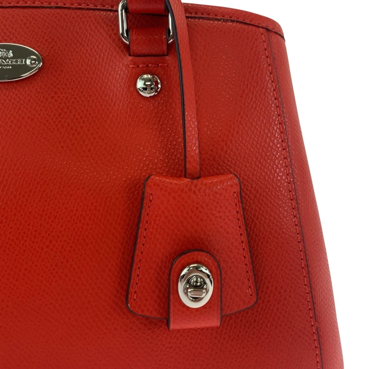 美品 COACH コーチ オレンジ シルバー金具 レザー 34835
