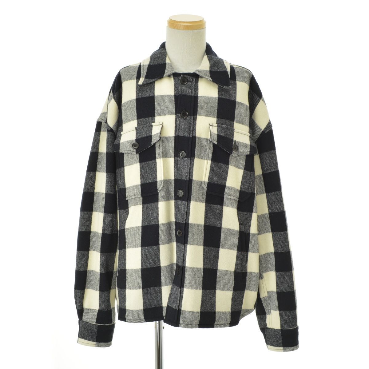 UNUSED】17AW US1316 Block Check Shirt Jacketウールジャケット 