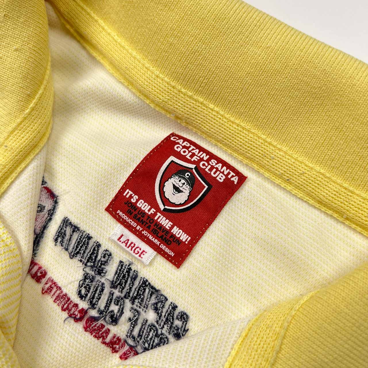 キャプテンサンタゴルフポロシャツ(総柄黄色) CAPTAIN SANTA キャプテンサンタ GOLF CLUB 半袖 ポロシャツ