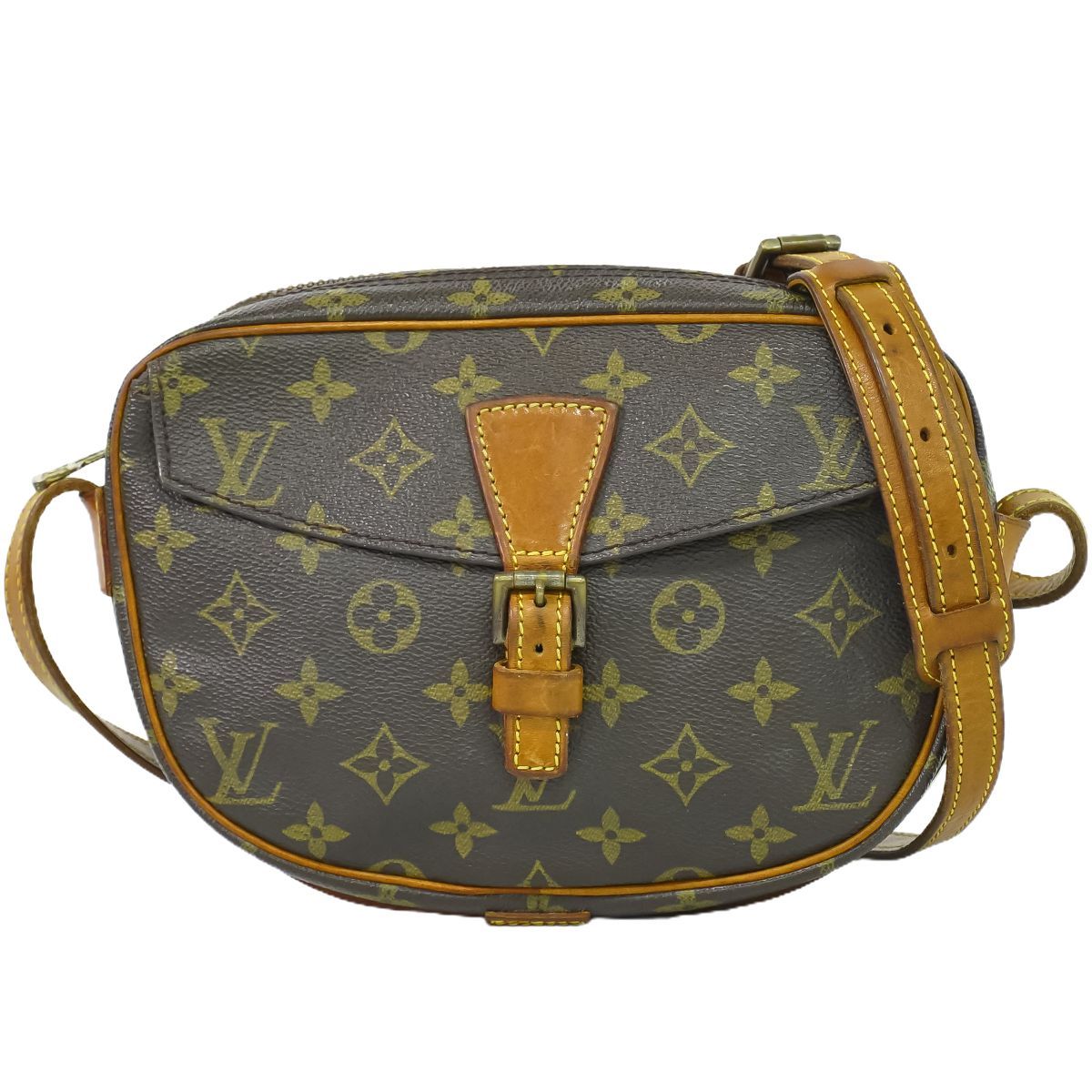 本物 ルイヴィトン LOUIS VUITTON LV ジュヌフィーユ モノグラム ショルダーバッグ ポシェット ブラウン M51227 Jeune Fille ビトン バッグ 中古 【フォロー割】