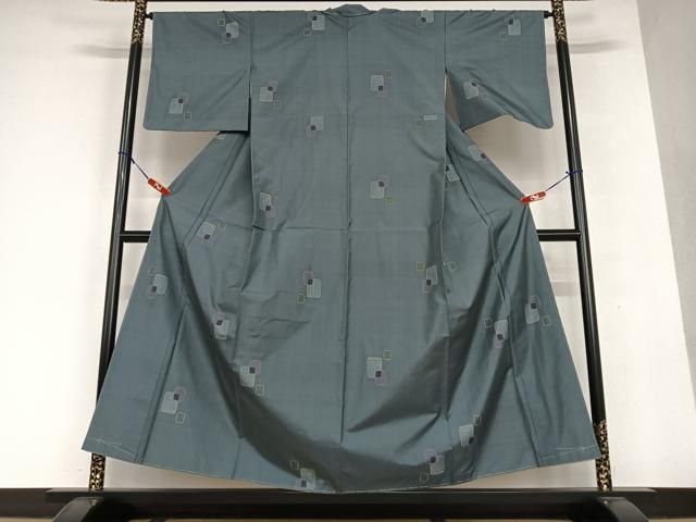 平和屋着物○本場大島紬 9マルキ 地空 色紙重ね文 正絹 逸品 未使用  