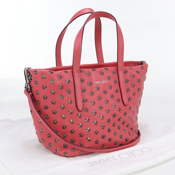 JIMMY CHOO ジミーチュウ 2WAY MINISARA トートバッグ レザー【中古