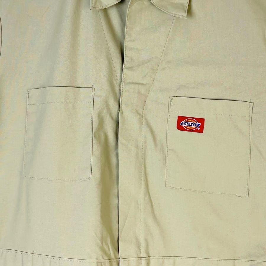 DICKIES ベージュ 半袖 つなぎ 古着 作業着 大きいサイズ 美品 DICKIES ベージュ 半袖 つなぎ 古着 作業着 大きいサイズ 美品