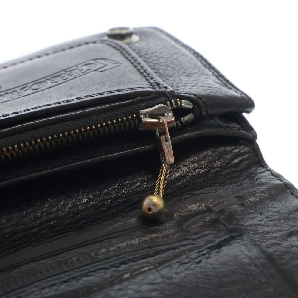 クロムハーツ 1zip ボタンレザーウォレット