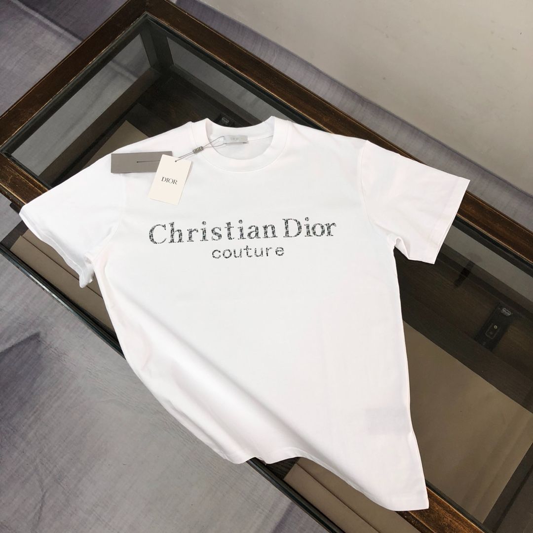 ディオール　ロゴプリント　Tシャツ 40 ディオール Tシャツ 24SS 413J640A0849 サイズ:M ダメージ加工