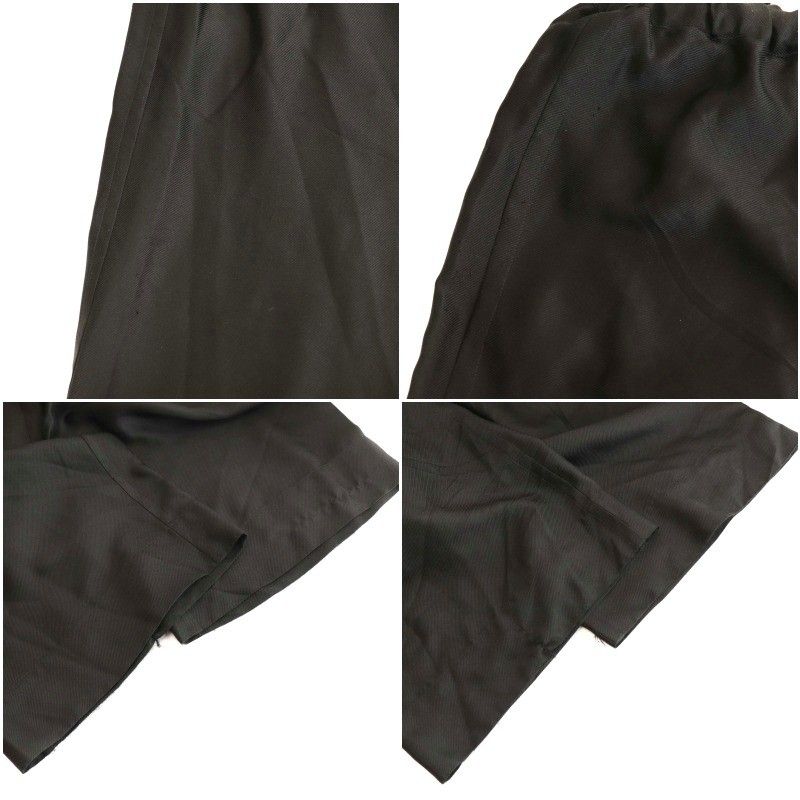 ブラミンク BLAMINK シルクドロストイージーパンツ ワイド ブラック  