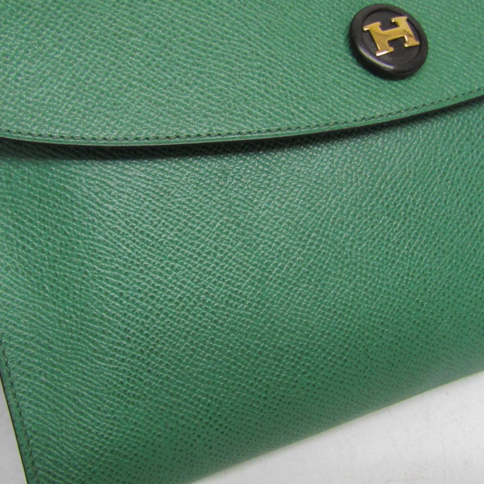 極美品 エルメス Hermes ポシェットリオ クラッチバッグ ポーチ グリーン エルメス(Hermes) ポシェットリオ メンズ,レディース レザー