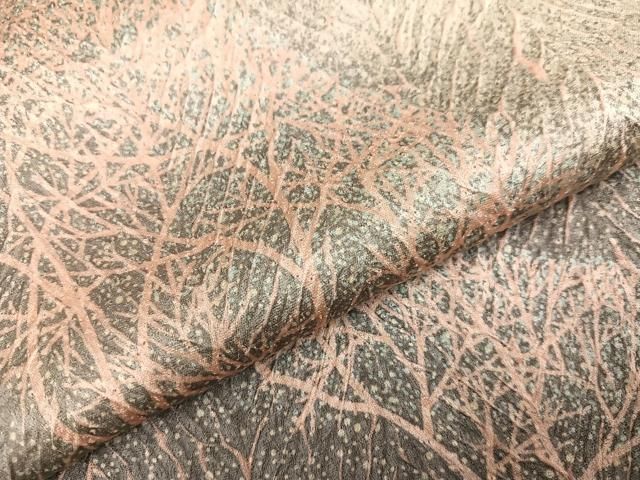 平和屋着物○名門 藤娘きぬたや・杢目絞り 訪問着 草木文 正絹 逸品