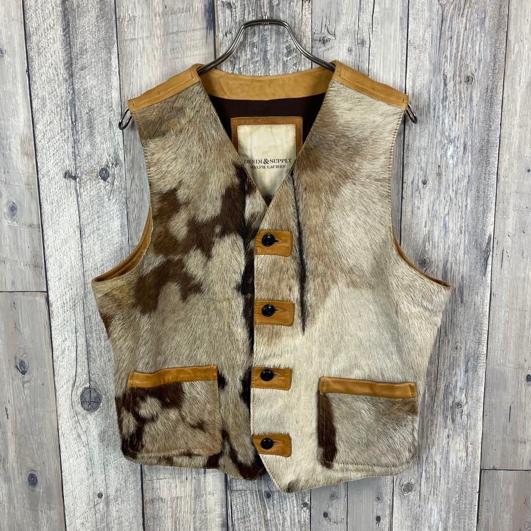 DENIM - SUPPLY RALPH LAUREN 毛皮 レザー ベスト M