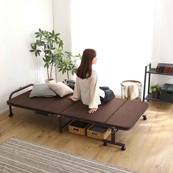 折りたたみベッド シングル コンパクト スリム 折り畳みベッド 
