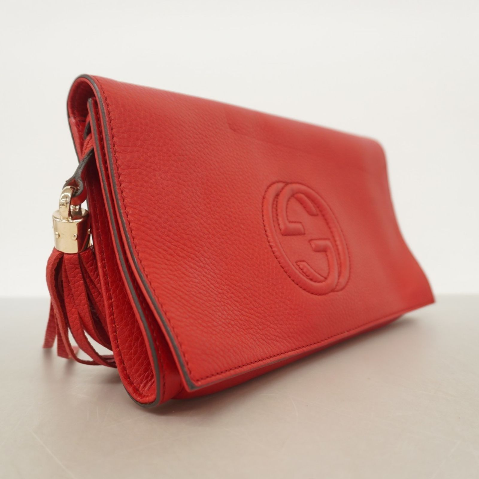 グッチ Gucci グッチ クラッチバッグ ソーホー 336753 レザー レッド シャンパンレディース