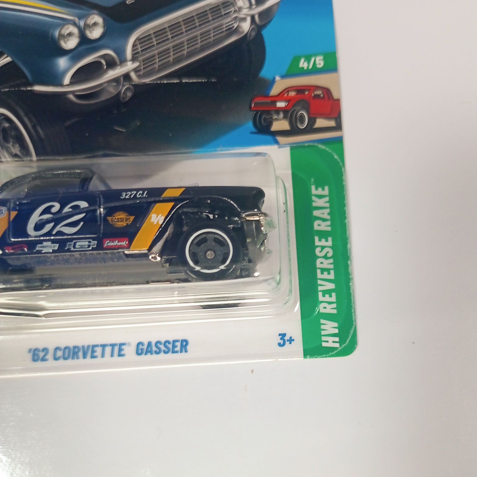 ホットウィール 2025Jケース '62 コルベット ギャッサー STHセット 62 CORVETTE GASSERのレビュー！C1コルベットがフロント跳ね上げ