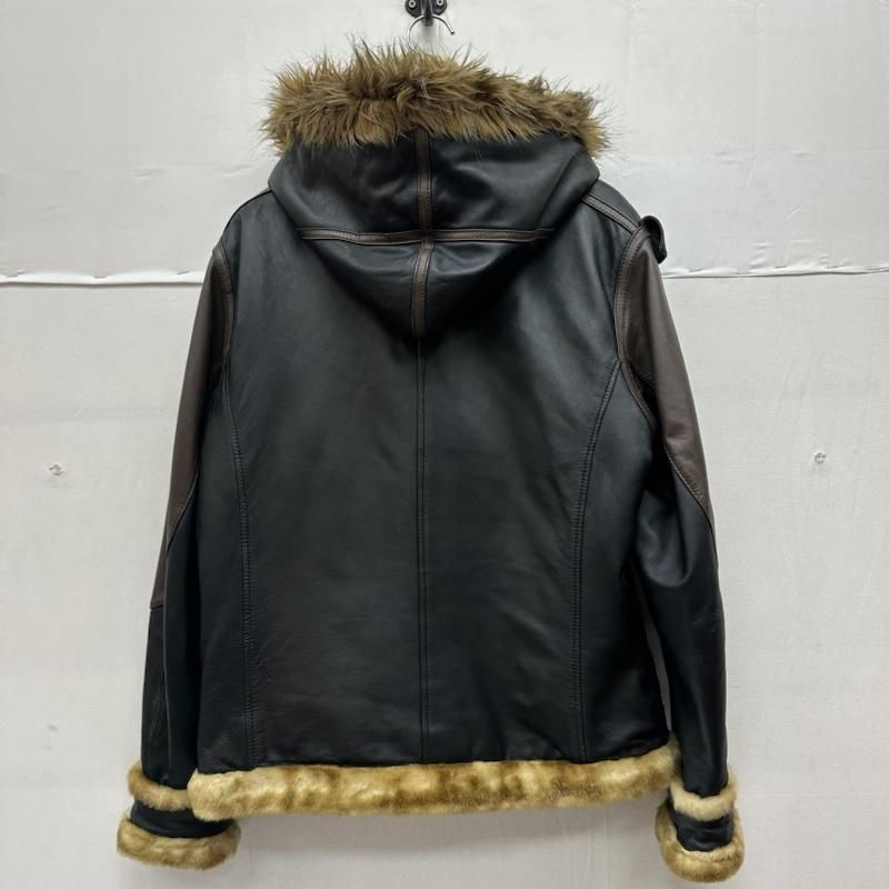 アヴィレックス フードレザージャケット ショート丈 ファー 2way y2k アヴィレックス フードレザージャケット ショート丈 ファー 2way