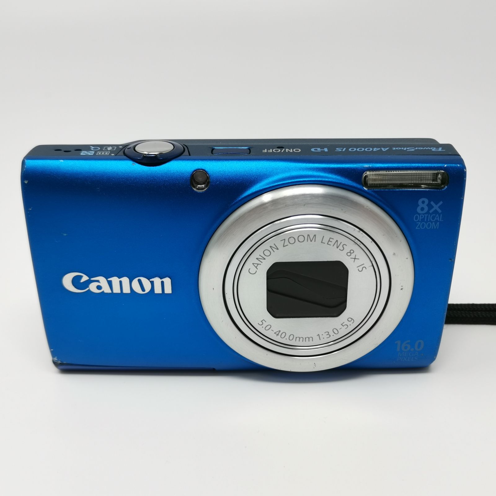 キャノン PowerShot A 4000 IS ブルー デジタルカメラ フラッシュ発光しない SDカード付き 充電器あり 管理番号