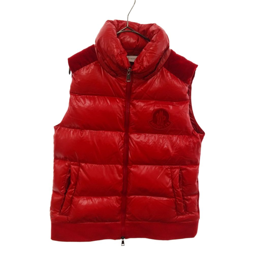 MONCLER (モンクレール) GENIUS 1952 GILET ヴェルヴェットロゴワッペン ダウンベスト ジャケット レッド - メルカリ