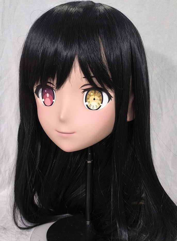 ☆即納 全頭マスク カツラ付き ロック付き NO.575 衣装付き ドール