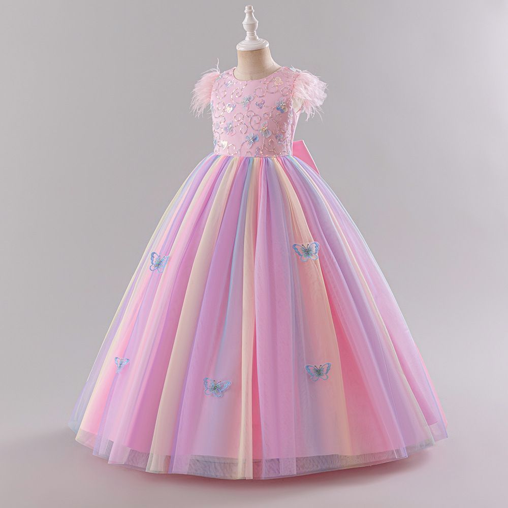 小粋な 子供 ドレス キッズ ロングドレス フォーマル ワンピース 女の子 ピアノ 発表会 誕生日 パーティー服 子供ドレス キッズドレス フォーマル発表会 子ども 子供服 子供フォーマルド 入学式 結婚式 卒業式 パーティー 入園式 aimeilf09 DZ30