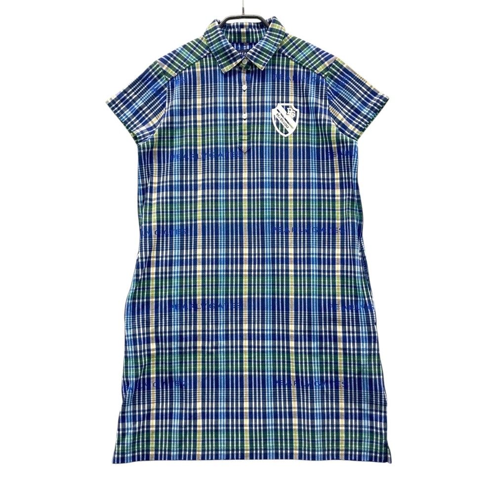 サイズ 1 PEARLY GATES パーリーゲイツ 半袖ワンピース チェック柄 ブルー系 240101520468 ゴルフウェア レディース ストスト
