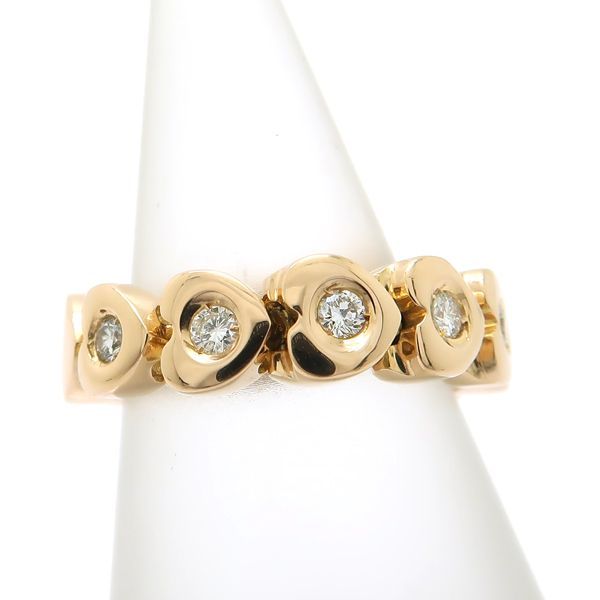 STAR JEWELRY ハート ダイヤモンドリング 18K ピンクゴールド 約