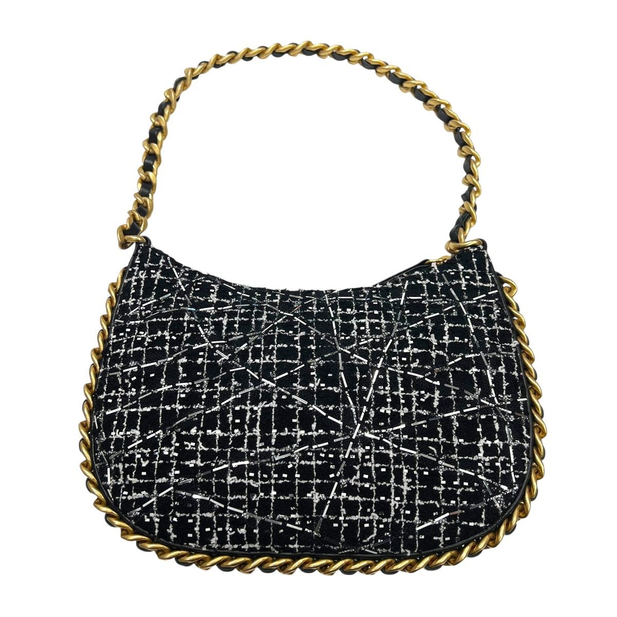 【中古】 CHANEL シャネル ココマークファブリック マトラッセショルダーバッグ AS4378 ツイードスモールホーボーバッグ レディース 25011152 SA 中古】 CHANEL シャネル ココマークファブリック マトラッセショルダー