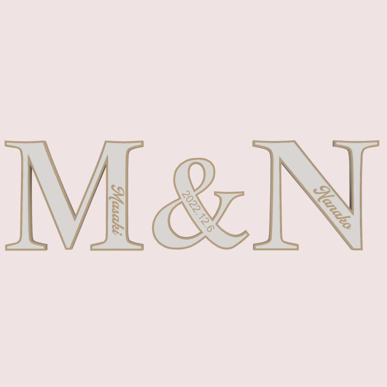 なな様 確認用】イニシャルオブジェ バイカラー - メルカリ