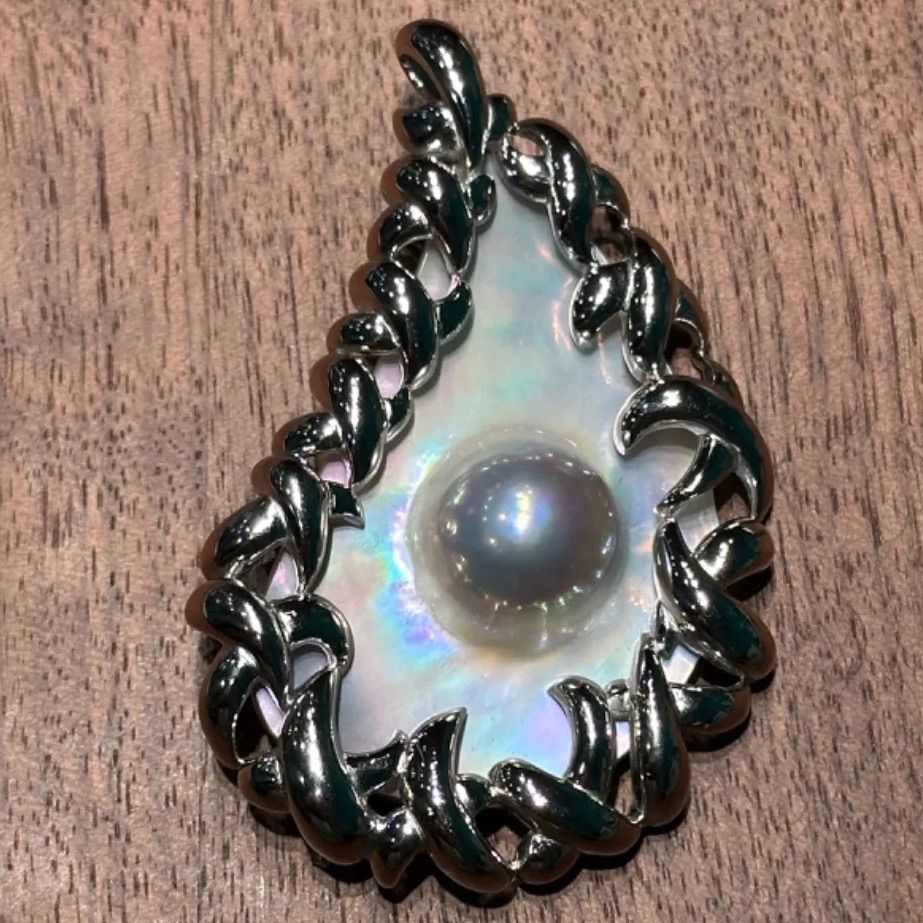 TASAKI マベパールブローチ SV（タサキ SV マベパール トップ兼  