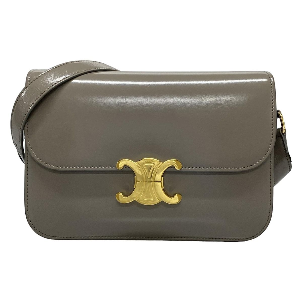 CELINE セリーヌ ショルダーバッグ クラシック トリオンフ バッグ|トリオンフ ミディアム グレーベージュ