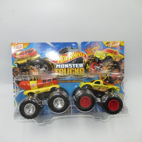 HOTWHEELSホットウィールMONSTER TRUCKSモンスタートラック２体セットフィギュア人形ぬいぐるみミニカー車OSCAR MAYERウィンナーホットドッグ