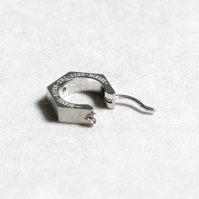 DIESEL ディーゼル　ピアス　DX1345040 片耳　箱袋付き DIESEL 【BOX付属】DIESEL ディーゼル シングル フープ ピアス