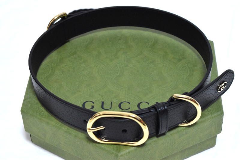 新品 GUCCI ペットコレクション インターロッキングG 首輪【Lサイズ