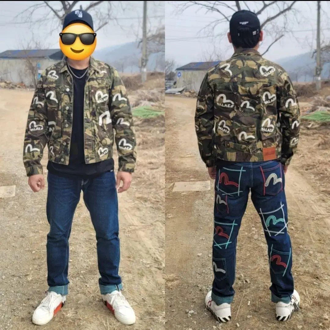 PALACE パレス EVISU エヴィス カモフラ デニム ジャケット