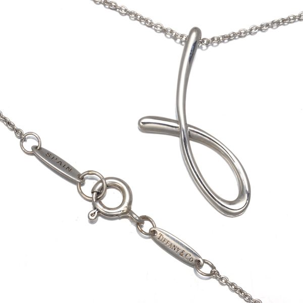 c063 希少　ティファニー　アルファベット「j」イニシャル「J」ネックレス Tiffany イニシャルJネックレス 希少