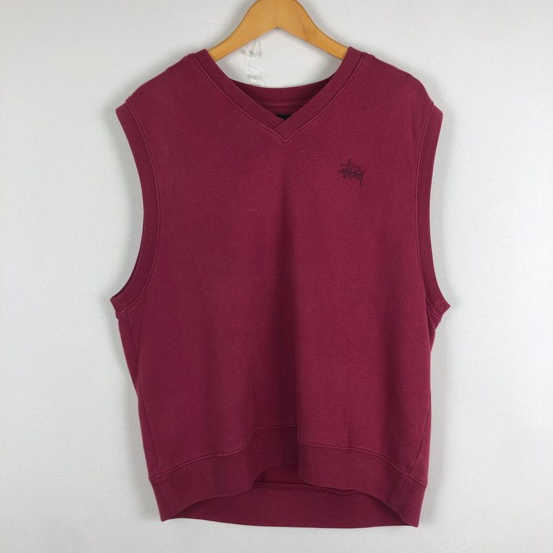 品 STUSSY ステューシー SW21 SWEAT VEST COTTON 118414 スウェット ベスト トップス コットン ノースリーブ 142-251016-ts-07-tei