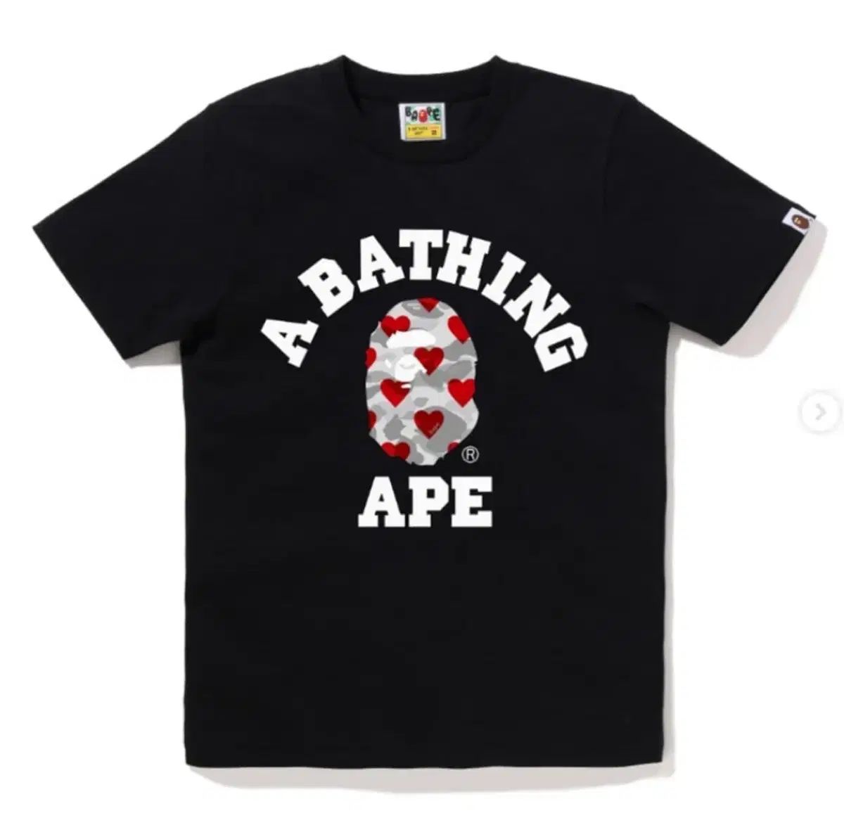 W A BATHING APE アベイシングエイプ キッド ラブ カレッジ Tシャツ 黒 M