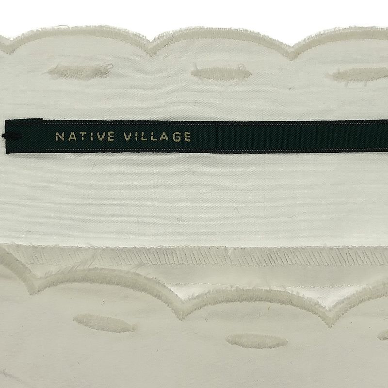 NATIVE VILLAGE / ネイティブヴィレッジ | スカラップ カラー ブラウス | F | ホワイト | レディース NATIVE VILLAGE / ネイティブヴィレッジ | スカラップ カラー