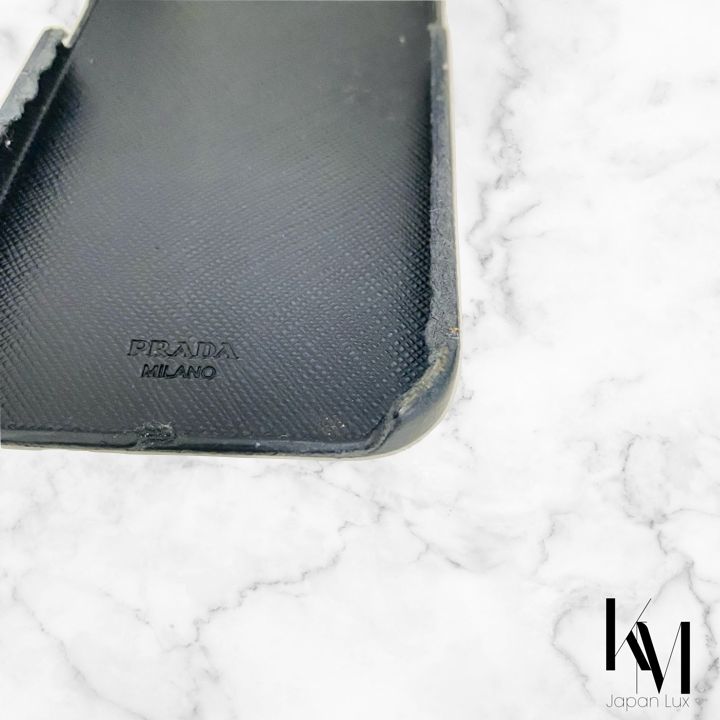 PRADA プラダ iPhoneケース 箱付き ブラック - メルカリ