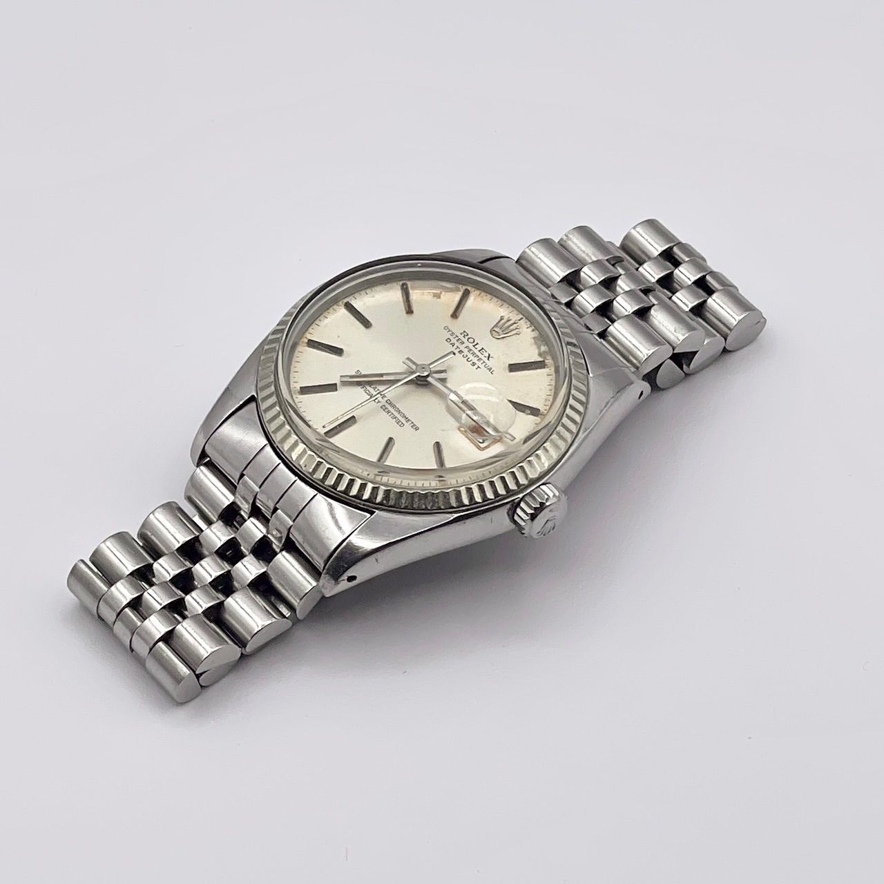 【正規店洗浄済】ロレックス ROLEXデイトジャスト 16014メルカリ最安値 16014 ブラック/バー R番 ROLEX（ロレックス） デイトジャスト 中古