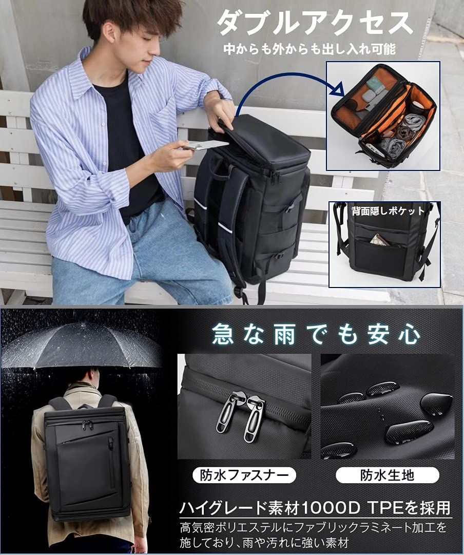 色: black519】ABIBA リュック ビジネスリュック メンズ リュッ - SUU ... 【色: black519】ABIBA リュック ビジネスリュック メンズ リュッ