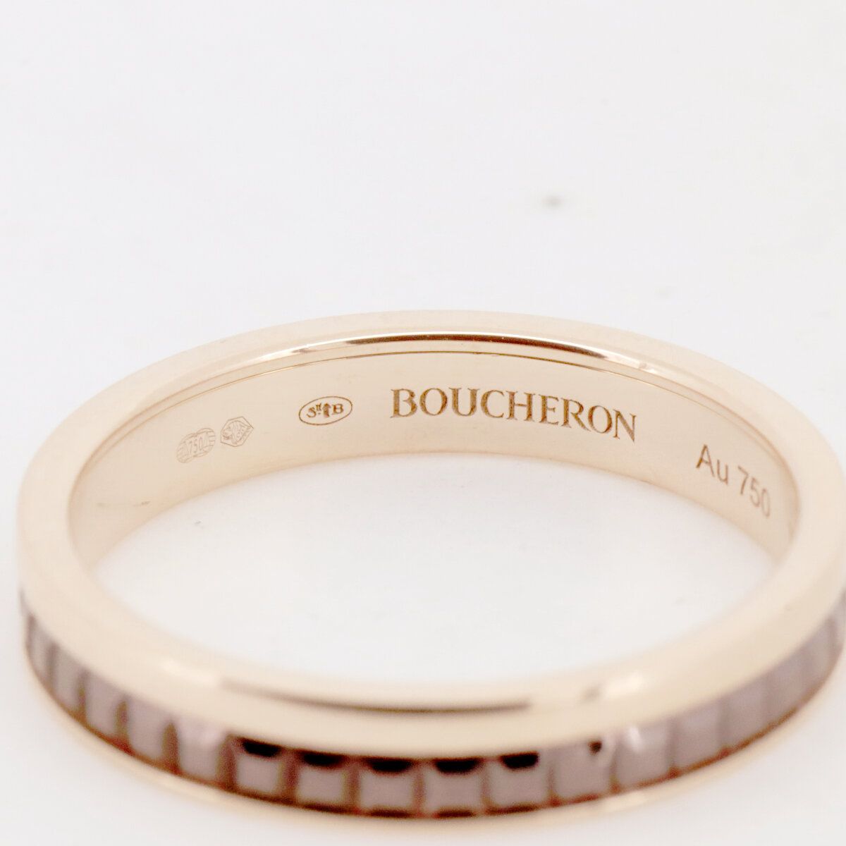 27/美品 ブシュロン K18PG ホワイト キャトルクラシック リング 指輪 BOUCHERON 【返品OK】【美品】ブシュロン キャトル ホワイト