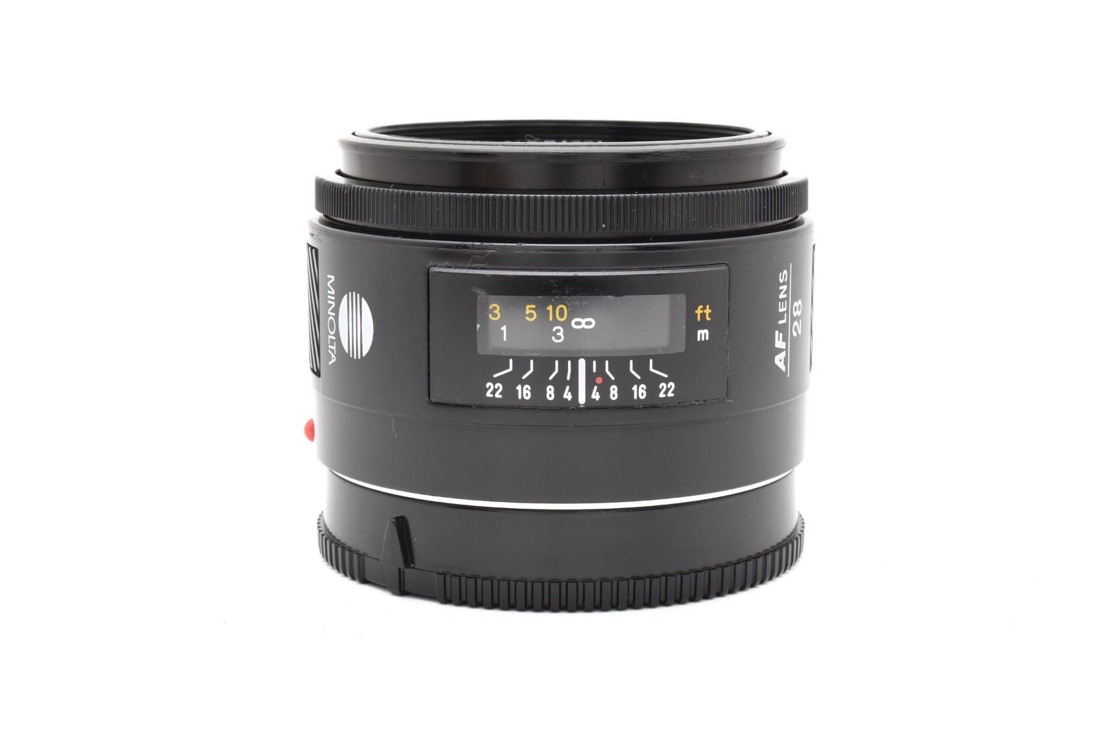 【美品】MINOLTA AF LENS 28mm F2.8(22) 単焦点レンズ 4979 【良品】 Minolta AF 28mm F2.8 Wide Angle Prime Lens for