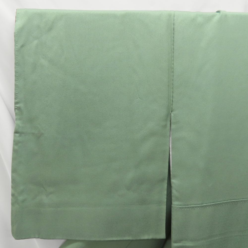 【中古】 訪問着・付下 正絹(金銀糸除く) グリーン系 草花柄 お洒落 和装 呉服 和服 きもの レディース 女性 中古】 訪問着・付下 正絹(金銀糸除く) グリーン系 草花柄 お洒落 和装