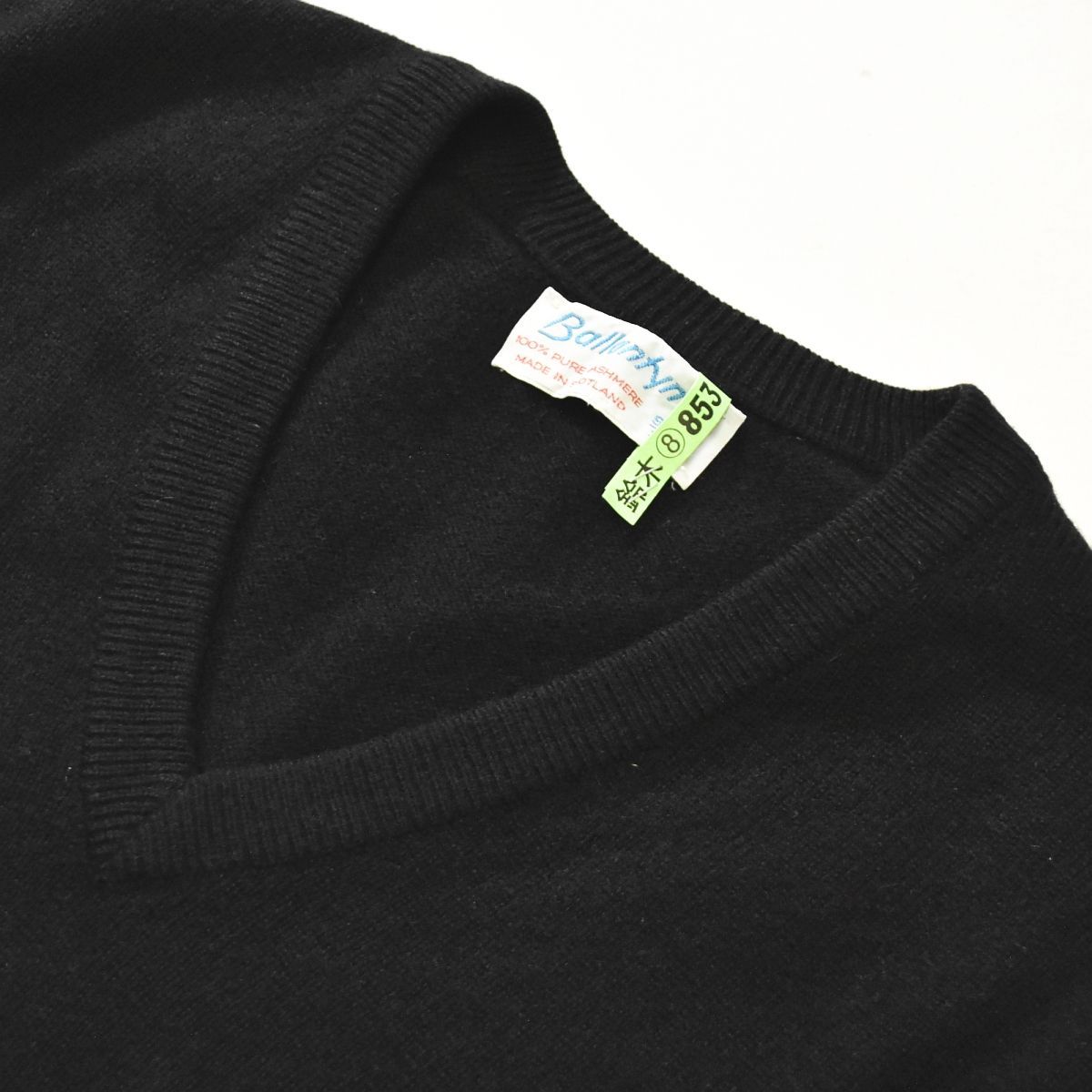 ballantyne “ladies cashmere knit” size about36 スコットランド製 バランタイン カシミヤ Vネックセーター  ブラウン | anemone