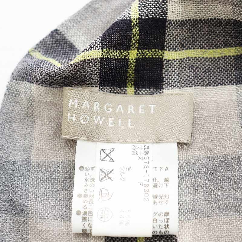 2023AW マーガレットハウエル チェックウール スカーフ ストール