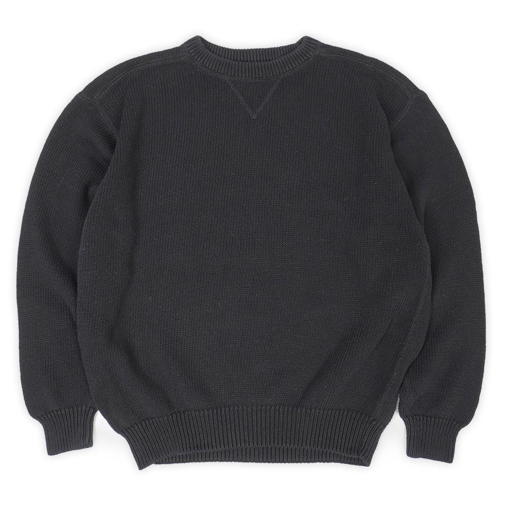 CROFT & BARROW クラフト&バロー コットンニット ネイビー L クラフトアンドバロー croft & barrow 90s 90年代 前V コットンニット